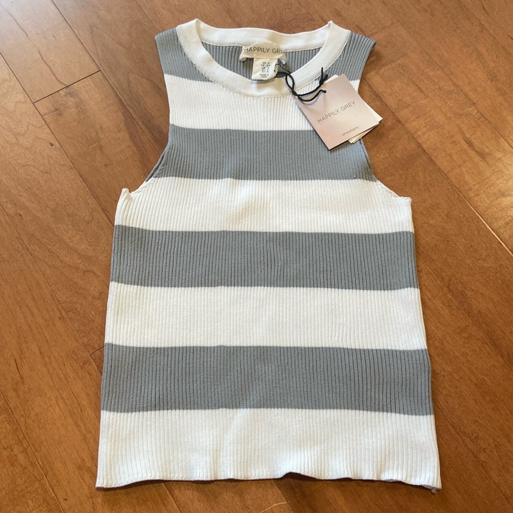 Women's Summer Knit Striped Tank Tops